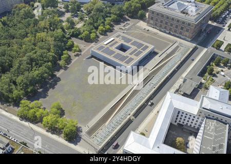 Topografia del terrore, Niederkirchnerstrasse, Kreuzberg, Friedrichshain-Kreuzberg, Berlino, Germania, Europa Foto Stock