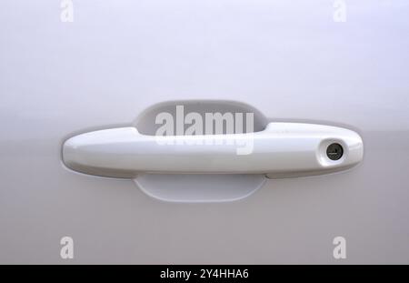 Maniglia sulla porta dell'auto Foto Stock