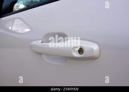 Maniglia sulla porta dell'auto Foto Stock
