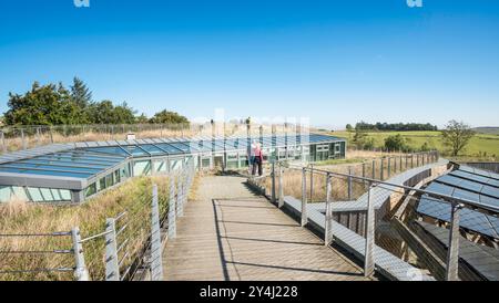 Terrazza sul tetto del Sill Landscape Discovery Centre, Bardon Mill, Northumberland, Inghilterra, Regno Unito Foto Stock