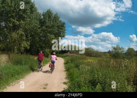 Tour in bici Meppen/Haselünne : impressioni da Emsland - bassa Sassonia - Germania - Foto Stock