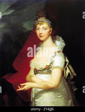 Elisabetta Alexeievna (1779 – 1826), Principessa Luisa di Baden (Luisa Maria Augusta di Baden), Imperatrice di Russia. Elizabeth Alexeievna, dipinto di Jean-Laurent Mosnier Foto Stock