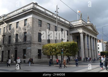 Dublino, IRLANDA. 4 settembre 2024. 20240904 - l'edificio del General Post Office a Dublino, in Irlanda, fu aperto nel 1818 e in seguito fu il quartier generale dei leader della rivolta irlandese durante la rivolta di Pasqua contro il dominio britannico nel 1916. (Immagine di credito: © Chuck Myers/ZUMA Press Wire) SOLO PER USO EDITORIALE! Non per USO commerciale! Foto Stock