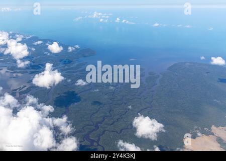 Foto aerea di Ponce De Leon Bay, Everglades National Park, Florida, Stati Uniti. Foto Stock