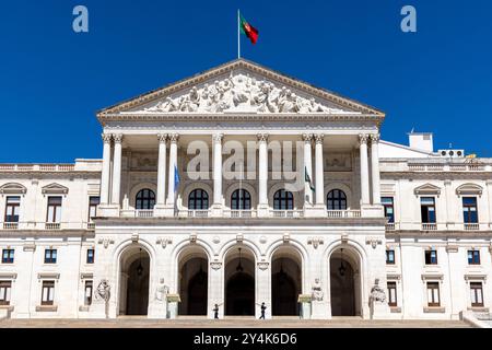 Il Palazzo di Sao Bento è il luogo in cui l'assemblea si riunisce a Lisbona, in Portogallo Foto Stock