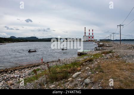 Indian Pond and Newfoundland T Railway a Seal Cove, Conception Bay South, Newfoundland & Labrador, Canada Foto Stock