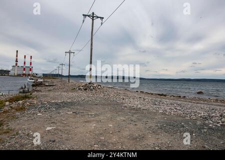 Indian Pond and Newfoundland T Railway a Seal Cove, Conception Bay South, Newfoundland & Labrador, Canada Foto Stock