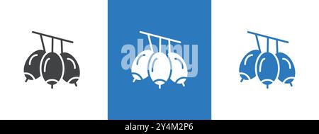 L'icona Jujube delinea la collezione su sfondo bianco e nero Illustrazione Vettoriale