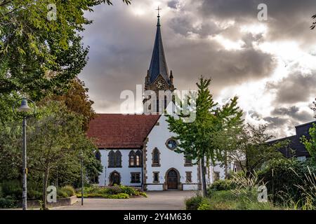 Die Pankratiuskirche im Heilbronner Stadtteil Böckingen, Heilbronn, Baden-Württemberg, Deutschland | Chiesa di S. Pankratius a Böckingen, Heilbronn, Foto Stock