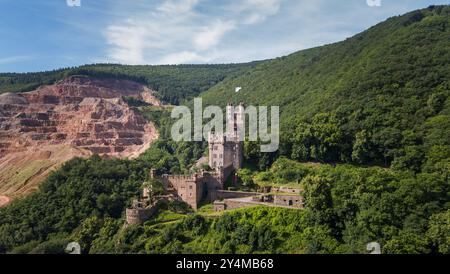 Burg Sooneck am Rhein in in Germania Foto Stock