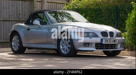 Z3, BMW, costruttore di automobili bavarese, roadster, 3 litri, 2 posti, 2 porte, anno di fabbricazione 2001, costruito in America, South Carolina, stabilimento, Spartanburg. Foto Stock