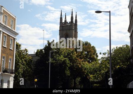 St Luke's Church Sydney Street Chelsea Londra Inghilterra dove Charles Dickens si sposò con Catherine Hogarth nel 1836 Foto Stock