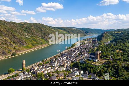 Castello di Rheinfels sul Reno in Germania Foto Stock