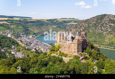 Castello di Rheinfels sul Reno in Germania Foto Stock