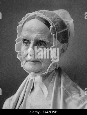 Frederick Gutekunst (fotografo americano) - foto Ritratto di Lucretia Mott (1793-1880) - riformatore sociale e abolizionista. Foto Stock