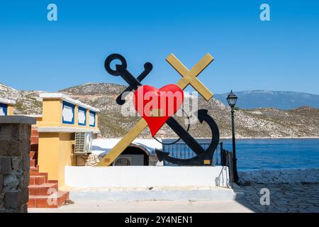 Kastellorizo, Grecia, Turchia - 8 settembre 2024: Punto di riferimento dell'isola greca di Kastellorizo. Foto Stock