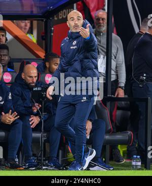 Londra, Regno Unito. 14 settembre 2024 - AFC Bournemouth contro Chelsea - Premier League - Vitality Stadium. Il manager del Chelsea, Enzo Maresca. Crediti immagine: Mark Pain / Alamy Live News Foto Stock