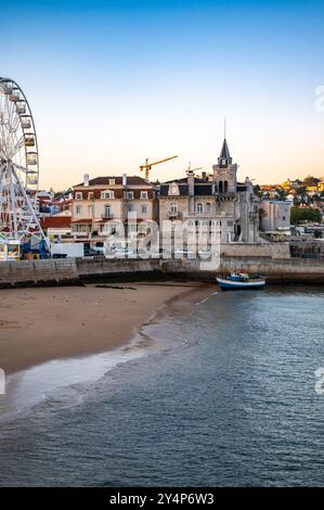 Tramonto a Cascais, Portogallo Foto Stock