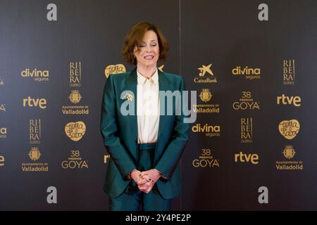 Sigourney Weaver partecipa a una fotochiamata come vincitore dell'International Goya Award 2024 durante il 38° Goya Awards al municipio il 9 febbraio 2024 a Valladolid, in Spagna. Foto Stock