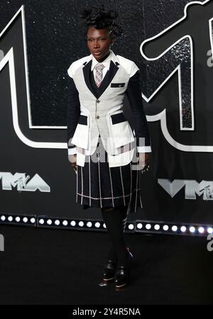 Newark, Vereinigte Staaten. 11 settembre 2024. Doechii partecipa agli MTV Video Music Awards 2024, VMA, alla UBS Arena di Elmont, New Jersey, USA, l'11 settembre 2024. Credito: dpa/Alamy Live News Foto Stock