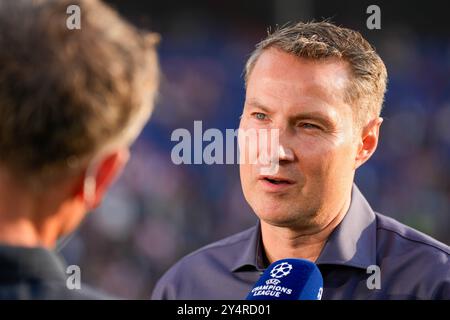 Rotterdam, Nederland. 19 settembre 2024. ROTTERDAM, 19-09-2024, Feyenoord - Leverkusen, Stadium Feijenoord de Kuip, calcio, UEFA Champions League, stagione 2024/2025, allenatore del Feyenoord Brian Priske crediti: Pro Shots/Alamy Live News Foto Stock