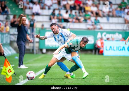 Ferrol, Spagna. 17 agosto 2024. Hypermotion League Racing Club Ferrol vs Málaga FC Foto Stock