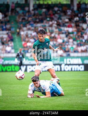 Ferrol, Spagna. 17 agosto 2024. Hypermotion League Racing Club Ferrol vs Málaga FC Foto Stock