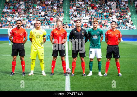 Ferrol, Spagna. 17 agosto 2024. Hypermotion League Racing Club Ferrol vs Málaga FC Foto Stock