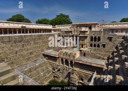 Chand Baori, un gradino nel Rajasthan, India, Asia Foto Stock