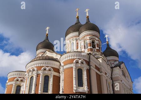 Cattedrale Alexander Nevsky, cattedrale ortodossa orientale a Tallinn, Estonia, Europa Foto Stock