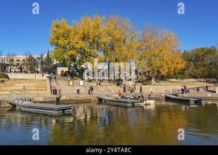 Forks Historic Port a Winnipeg, Canada, Nord America Foto Stock