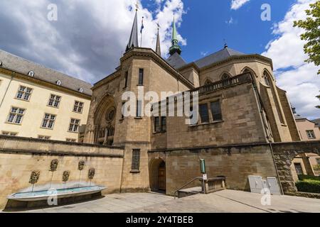 Cattedrale di Notre-Dame, cattedrale cattolica nella città di Lussemburgo Foto Stock