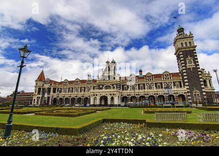 Dunedin stazione ferroviaria a Dunedin sulla South Island della Nuova Zelanda Foto Stock