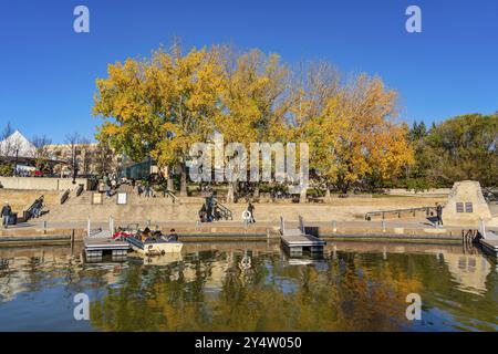 Forks Historic Port a Winnipeg, Canada, Nord America Foto Stock