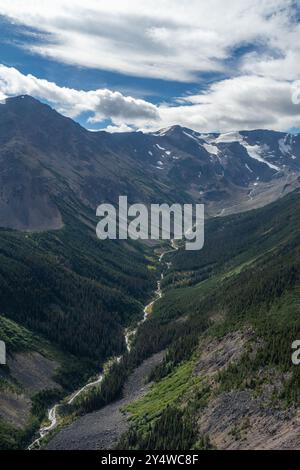 Valle subalpina in Canada. Foto Stock