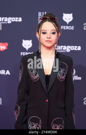 Carla Quilez partecipa ai Feroz Awards 2023 - Red Carpet all'Auditorium il 28 gennaio 2023 a Saragozza, Spagna. Foto Stock