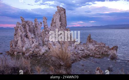 Torri di tufo nel lago Mono Foto Stock