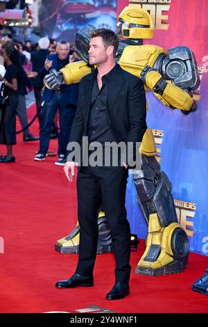 Chris Hemsworth, prima europea di Transformers One, Cineworld Leicester Square, Londra, Regno Unito Foto Stock