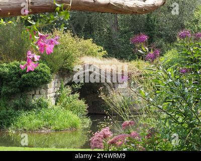 The Mill Garden - English Cottage Garen, Warwick Foto Stock