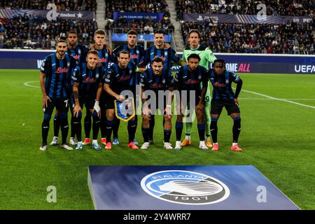 Foto della squadra Atalanta BC durante laÂ partita 1° UEFA Champions League AtalantaBC vs ArsenalFC 2024-25 allo stadio Gewiss di Bergamo (BG), Italia, 19.09.2024.&#XA;foto di Marius Bunduc/LiveMedia durante la partita Atalanta BC vs Arsenal FC, UEFA Champions League a Bergamo, 19 settembre 2024 Foto Stock