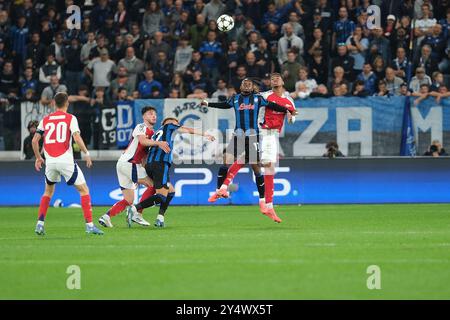 Ademola Lookman dell'Atalanta BC 1907 in azione durante la partita di calcio di UEFA Champions League 2024/2025 tra l'Atalanta BC e l'Arsenal FC allo stadio Gewiss il 19 settembre 2024, Bergamo, Italia. Foto Stock