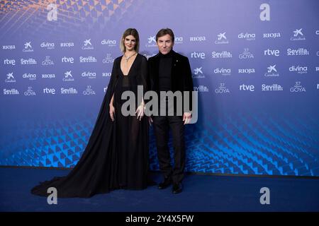 Clara Lago, Antonio de la Torre partecipa al 37° Goya Awards - Red Carpet a Fibes - Conferenza ed esposizione l'11 febbraio 2023 a Siviglia, Spagna. Foto Stock