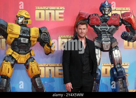 Londra, Regno Unito. 19 settembre 2024. Chris Hemsworth partecipa alla prima europea di "Transformers One" al Cineworld Leicester Square di Londra. Credito: SOPA Images Limited/Alamy Live News Foto Stock