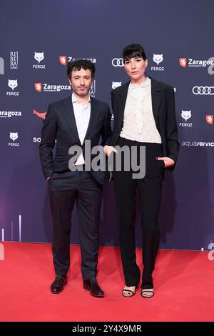 Isabel pena, Rodrigo Sorogoyen partecipa ai Feroz Awards 2023 - Red Carpet all'Auditorium il 28 gennaio 2023 a Saragozza, Spagna. Foto Stock
