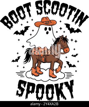 avviate lo scootin spettrale Illustrazione Vettoriale