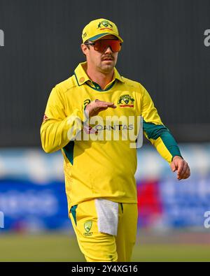 Travis HEAD (Australia) durante la prima partita internazionale del Metro Bank One Day Inghilterra vs Australia a Trent Bridge, Nottingham, Regno Unito, 19 settembre 2024 (foto di Mark Dunn/News Images) in , il 19/9/2024. (Foto di Mark Dunn/News Images/Sipa USA) Foto Stock