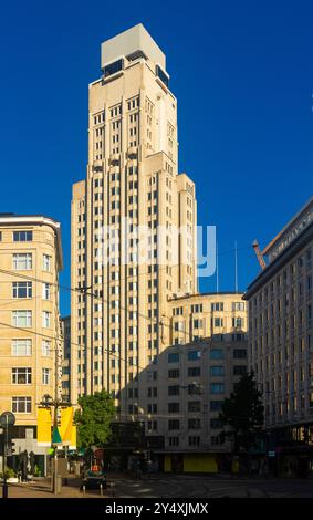 Boerentoren (la Torre degli agricoltori) è un edificio alto ad Anversa Foto Stock