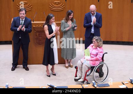 Regina Letizia di Spagna, Ione Belarra partecipa alla presidenza della 30a riunione del Consiglio reale dei fiduciari sulla disabilità e dei "Queen Letizia Awards 2021" all'Assemblea dell'Estremadura del 4 maggio 2022 a Merida, Spagna. Foto Stock