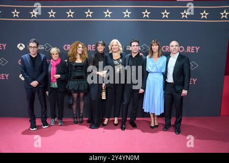 Belen Cuesta, Jaime Lorente, Daniel Ecija, Chelo Garcia Cortes, Sofia Cristo, Barbara Rey partecipa alla prima di "Cristo y Rey" al Callao Cinema il 12 gennaio 2023 a Madrid, Spagna. Foto Stock