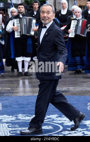 Haruki Murakami, Principessa delle Asturie Award 2023 per la Letteratura arrivo al Teatro Campoamor per la cerimonia durante Princess of Asturias Awards 2023 il 20 ottobre 2023 a Oviedo, Spagna. Foto Stock